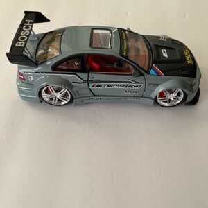 Grey Blue BOLEY Motorspeed Extreme Tuner - BMW M3 (1:24, Light Up) Diecast Car